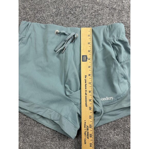 Wondery Shorts Womens Small Green Drawstring Elastic Waist Pockets Athletic Gym - Picture 5 of 7